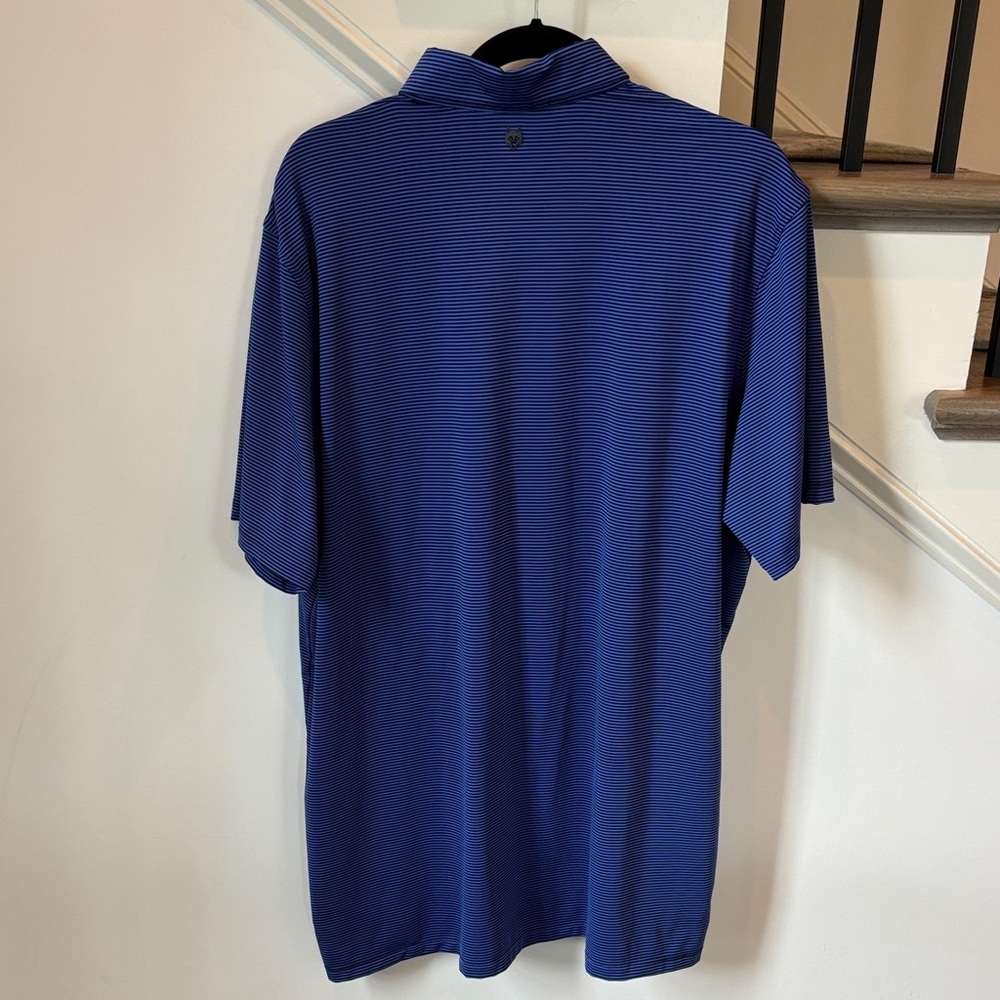 Greyson Navy Striped Polo Shirt - Picture 6 of 9